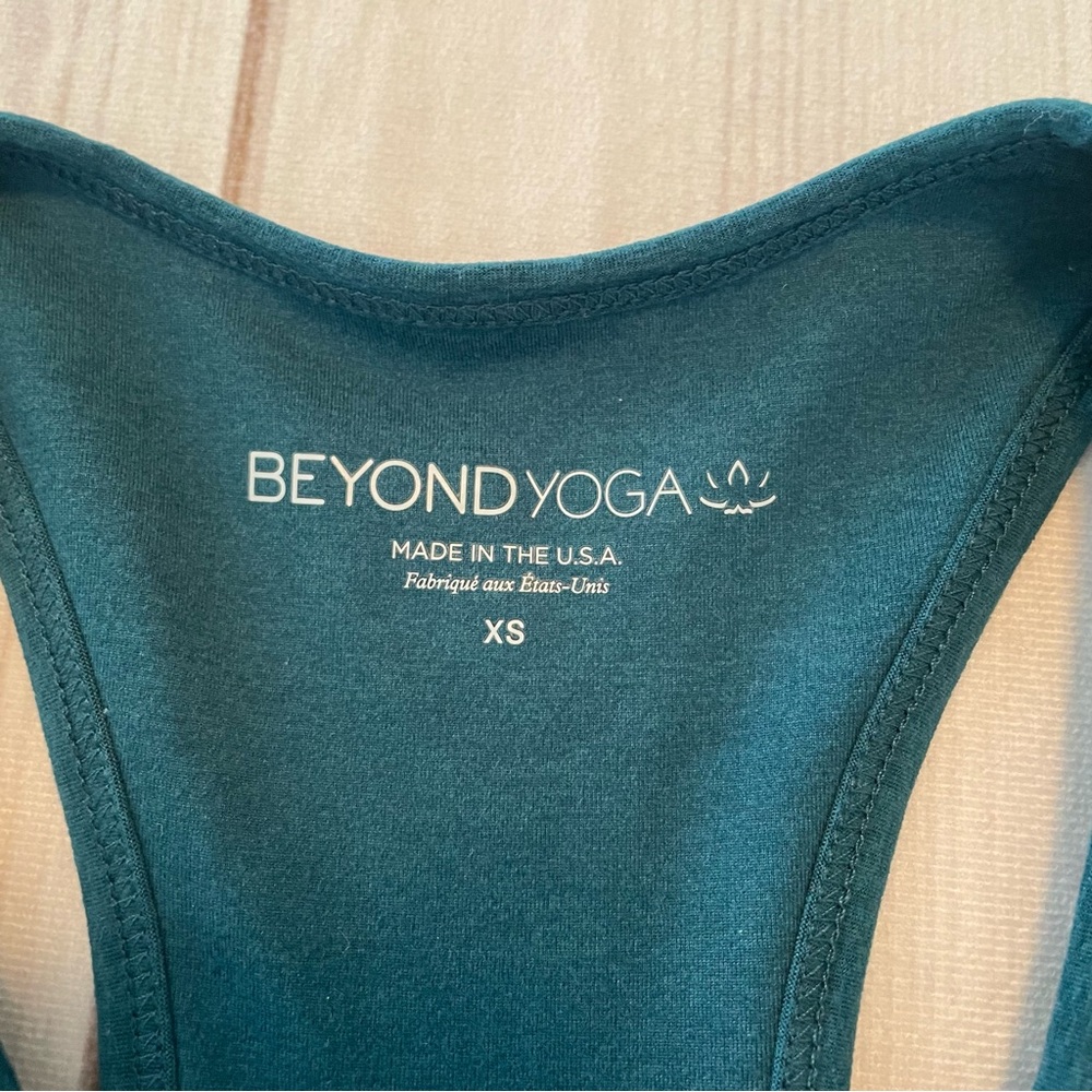 Beyond Yoga Lift Your Spirits Sports Bra Women's XS Teal Blue Green Soft Stretch - Picture 2 of 10